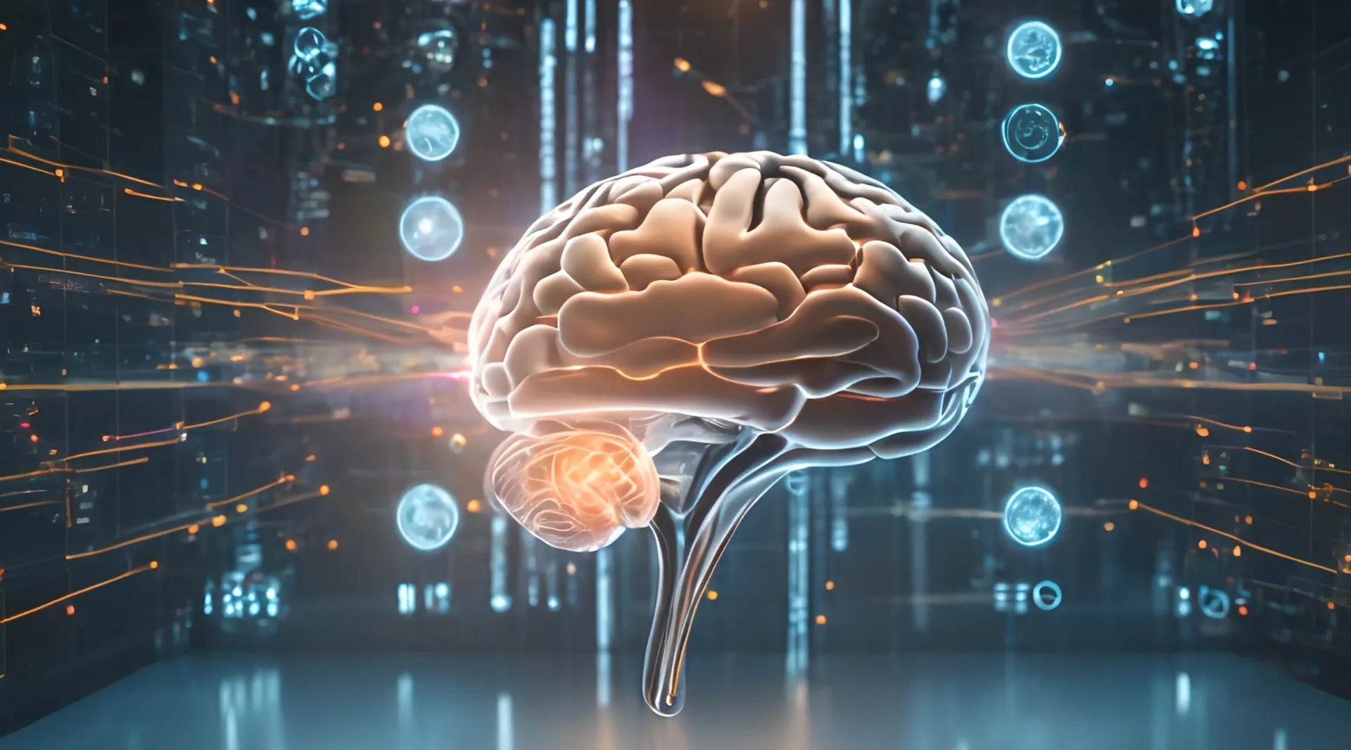 Digital Brain Network Neurology Backdrop Stock Video